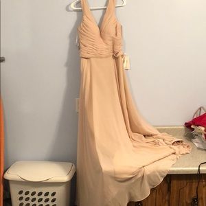 Mori lee size 12 champagne dress